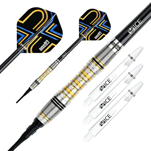 ONE80 Soft Dart Ascent 90% Tungsten Softtip Dart Softdart 3 Dartpfeile Set (18 Gramm, 04)