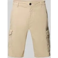 Tom Tailor Regular Fit Cargoshorts aus Baumwoll-Elasthan-Mix in Beige, Größe 31