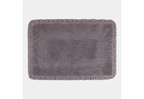 Mirabeau Badematte Jasmin taupe, 60 mm Höhe - Elegante Badematte mit romantischer Zierborte und weichen Baumwoll-Rüschen. Sie trocknet schnell und sorgt für ein angenehmes Gefühl beim Stehen. Verleihen Sie Ihrem Badezimmer eine besondere Note und genießen Sie Komfort bei Ihren täglichen Ritualen.