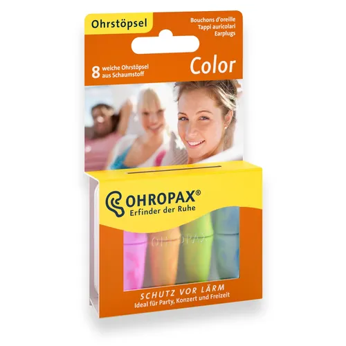 OHROPAX 5Pack Color Foam Ohrstöpsel, 5x8 Stück von OHROPAX