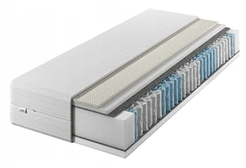 IZER Matratze 120x200 24 cm Taschenfederkern Härtegrad H3 H2 7 zonen Bett Matratzen 2 in 1 Latex Rollmatratze Komfortschaum