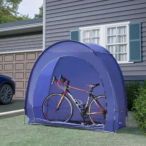 pro.tec Fahrradzelt Bergendal für 2 Fahrräder in blau von Protec