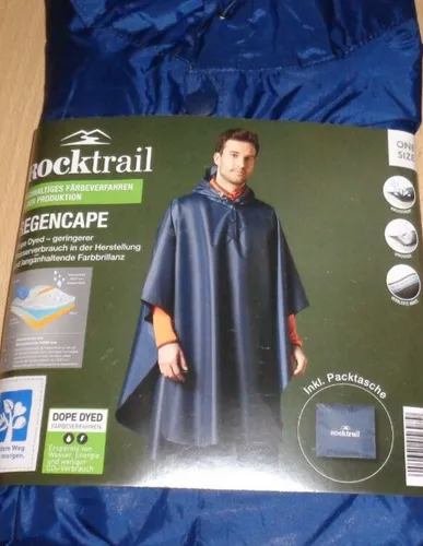 Produktbild Regenponcho Regencape,für Herren,Gr. ONE SIZE,BLAU,NEU!