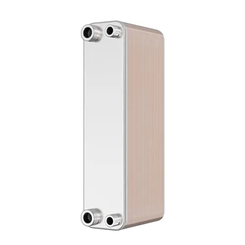 Wiltec Wärmetauscher 50 Platten, max. 210 kW, 4 m³/h 2,00 l je Durchgang, Plattenwärmetauscher aus Edelstahl als Wärmeüberträger