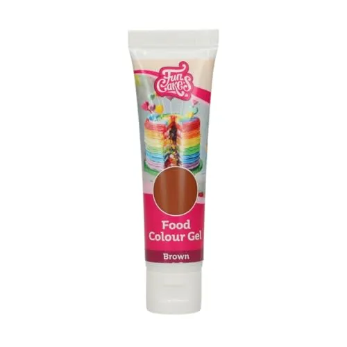 FunCakes Food Colour Gel Braun: Hochkonzentrierte Lebensmittelfarbe für Teig, Sahne, Fondant, Marzipan. Einfache Dosierung. Einzelne Tropfen, um lebendige Farben zu erzeugen. Halal. 30 g.