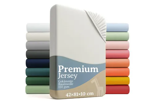 Laleni Spannbettlaken Premium für Beistellbett - Atmungsaktives Spannbetttuch, Gummizug: rundum, (2 Stück), 100% Baumwolle (150 g/m)