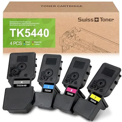 swiss toner TK-5440 TK5440 Toner Kompatibel für Kyocera ECOSYS MA2100CWFX Toner für PA2100CWX PA2100CX MA2100CFX für Kyocera TK-5440 TK5440 Toner (Schwarz Cyan Magenta Gelb)