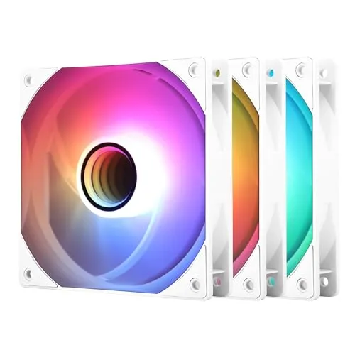 Thermalright TL-C12W-S V3 Gehäuselüfter 120-mm-ARGB-CPU-Kühler mit leisem PC-PWM-Lüfter, 1500 U/min, weißer ARGB-Spiegellichteffekt