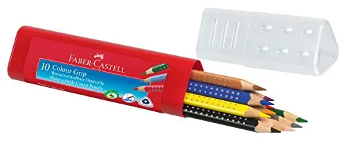 Faber-Castell 112411 - Farbstift Colour Grip Köcher 10er