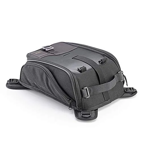 Givi Corium CRM103 Tankrucksack - Schwarz/Braun - 8 l - Fahrradträger mit 8 l Volumen, ideal für Retro- und Café-Racer-Motorräder. Hochfester 1200D Polyester, veganes Leder und abnehmbare Magnete für sicheren Halt.
