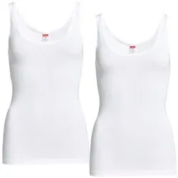 conta Unterhemd Damen-Unterhemd 2er-Pack Feinripp Uni weiß 46