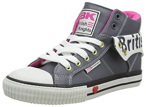 British Knights Mädchen Roco Sneaker, Dk Grey Fuchsia, 40 EU - Sneaker für Mädchen, stylisches Design und hohen Tragekomfort für den Alltag.