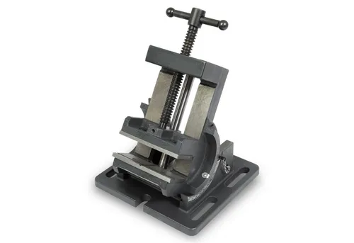 EBERTH Maschinenschraubstock kippbar 100 mm - Schraubstock für Bohrmaschine, kippbar bis 90° für präzise Bohr- und Fräsarbeiten, maximale Spannbreite 105 mm, ideal für KFZ und Heimwerker.