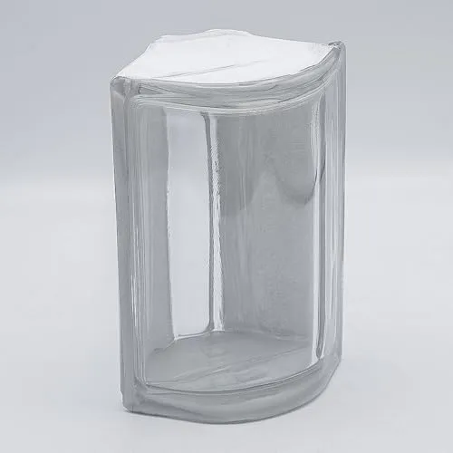 Basic Glasbaustein Vollsicht klar, Form-Eckstein 10,5x19x8 cm