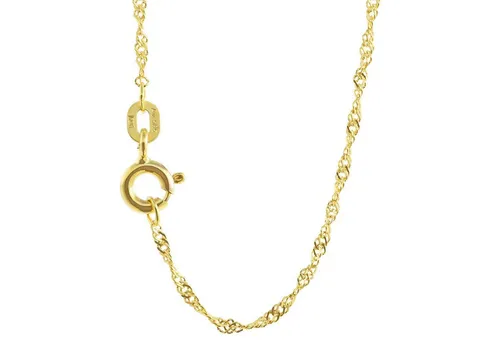 HOPLO Goldkette Goldkette Singapurkette Länge 45cm - Breite 1,2mm - 585-14 Karat Gold, Made in Germany
