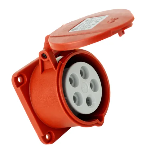 CEE Einbausteckdose gerade 400V 32A 5P 70x70 mm