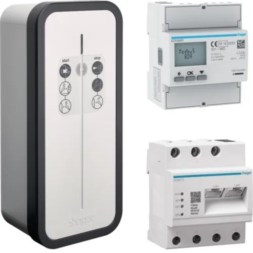 Hager XEV1K22T2SEMC Witty Solar Wallbox 22kW von Hager witty Ladestationen