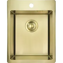 Deante 1-Becken-Spüle aus Stahl (ZPO_R10E) - Spülbecken aus robustem Stahl, ideal für moderne Küchen und besonders pflegeleicht.
