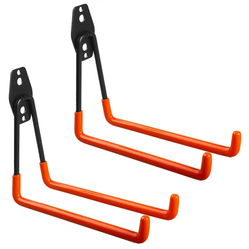 2x Fahrrad-Wandhalterung Garagenwandhalterung Stahl Haken bis 25kg