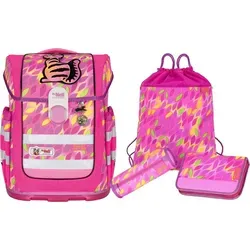 McNeill ERGO Complete Schulranzen-Set 4tlg. - Schulranzen mit ergonomischem Rückenpolster und höhenverstellbarem SmartFlex Tragesystem für optimalen Tragekomfort. Ideal für Sicherheit und Sichtbarkeit im Schulalltag!