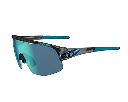 Tifosi Sledge Lite Sonnenbrille mit austauschbaren Gläsern: vielseitig, leicht mit mehreren Gläseroptionen, Crystal Smoke