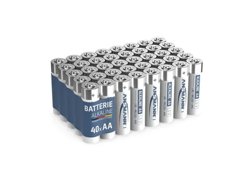 ANSMANN AG Batterien AA 40 Stück, Alkaline Mignon Batterie, für Lichterkette uvm. Batterie