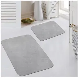 Carpetia Teppich Moderner Teppich silber samtig weich pflegeleicht, rechteckig grau|silberfarben rechteckig | 60 cm x 100 cm