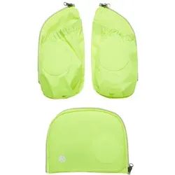 ergobag Fluo LED Zip-Set Schulrucksack Seitentaschen in gelb von ergobag