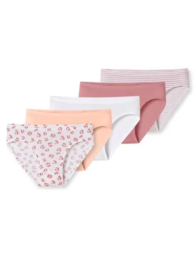 Schiesser Mädchen 5 Pack Slips Unterhosen - Unterhosen für Mädchen aus 95/5 Organic Bio Baumwolle, mit Softbund und weichen Beinausschnitten für höchsten Tragekomfort.