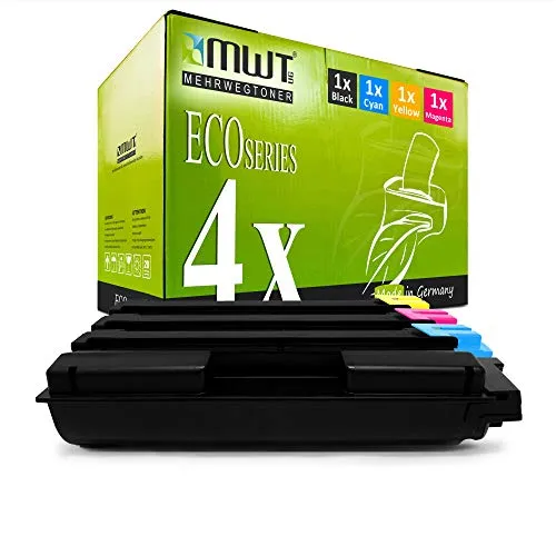 4X MWT Toner kompatibel für Kyocera Ecosys P 6021 CDN ersetzt TK-580 Black Cyan Magenta Yellow