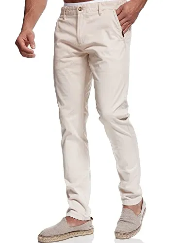 Indicode Herren Cherry Chinohose - Stilvolle Stretchhose für den Sommer - Wanderhosen aus hochwertiger Baumwolle mit flexiblem Stretch für optimalen Komfort und lässigen Look – ideal für entspannte Sommeraktivitäten.