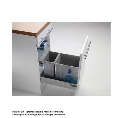 WESCO Mülleimer Abfallsammler Pullboy Vario 320 S/400-2, alugrau