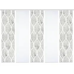 HOME in green Schiebegardine VIDARO, Paneelwagen (5 St) - Gardinen im modernen Bambusdesign, halbtransparent und flexibel einsetzbar als Sichtschutz oder Raumteiler.