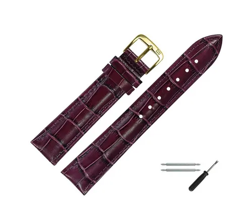 MARBURGER Uhrenarmband 14mm Leder Alligator Prägung