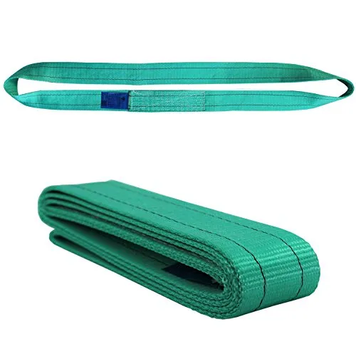 Tonnen 1 Meter Einweg Bandschlinge Hebegurt Rundschlinge Hebeband Kranschlinge Grün 2