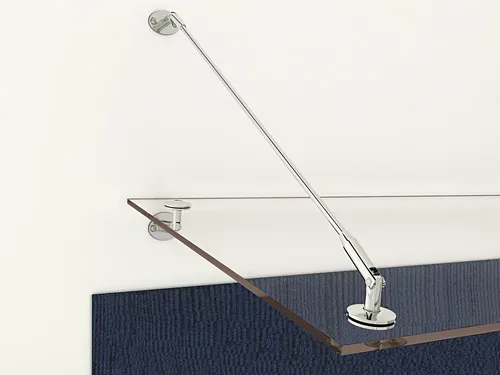 Set Glasvordach Edelstahl Halterung Vordachhalterung V2A 1