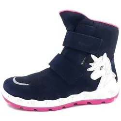 Superfit Stiefel Leder Icebird Mädchen Winterstiefel in Blau, Größe 31 - Wanderschuhe für Mädchen, robustes Leder und warmes Futter sorgen für optimalen Komfort und Schutz bei winterlichen Abenteuern.