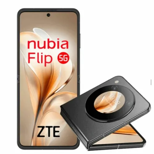 ZTE Nubia Flip 5G 8GB/256GB Schwarz (Cosmic Black) - Kompaktes Dual-SIM Smartphone - Handys mit 6,9-Zoll-Display und zwei 50-MP-Kameras für beeindruckende Fotos. Mit 4310-mAh-Akku und 33-W-Schnellladung ideal für unterwegs.