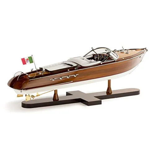 Authentic Models AS182 - Schnellboot AQUARAMA - handgefertigtes Bootmodell - Sammlerfahrzeuge mit handgefertigtem Design, ideal für Sammler und als Geschenkidee, Maße: 64 x 20 x 19 cm.