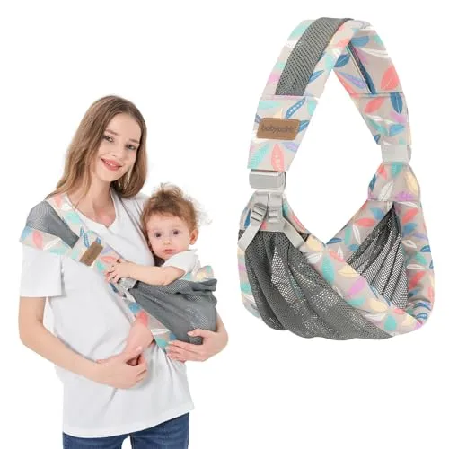 IULONEE Tragetuch Baby Babytrage Neugeborene Ergonomische Baby Tragegurt | Auf Einer Schulter Babytrage Tragbar Ab Geburt Verstellbare Babytrage Für Babys Von 3 Bis 36 Monaten Blau