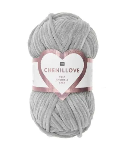Rico Design Entdecken Sie den Komfort und die Weichheit des Creative Chenillove 100 g Samtknäuel von Farbe: 13 Grau