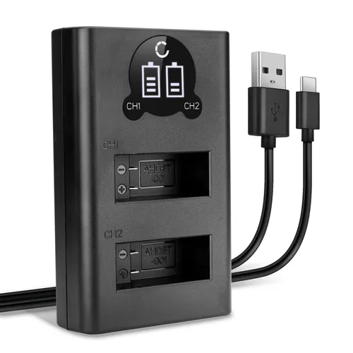 USB Dual Ladegerät für GoPro Hero 9 AHDBT-901 Doppelladegerät Ladekabel