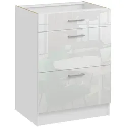 roe furniture Küchenunterschrank 60 cm mit 3 Schubladen – Praktischer Stauraum für Ihre Küche