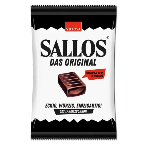 Sallos Original Lakritz-Bonbons 150g - Hartkaramellen & Hartbonbons mit intensivem Lakritzgeschmack, ideal für Lakritzliebhaber und perfekt zum Teilen oder Genießen.