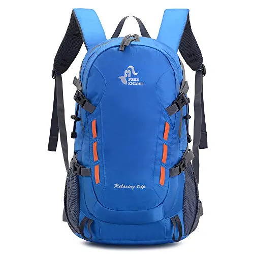 Bseash 40L Leichter wasserdichter Wanderrucksack, Outdoor Sport Tagesrucksack Multifunktions Reisetasche für Radfahren Skifahren Camping Klettern (Blau)