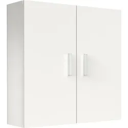 Wandregal Badregal Zalo - Spiegelschränke mit zwei leichtgängigen Drehtüren und stylischen Langgriffen, ideal für ordentliche Badezimmer und einfachen Zugriff auf Kosmetikartikel.