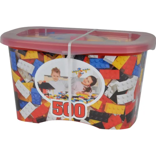 Simba Androni Blox Klemmbausteine Container 500 - Kreatives Spielvergnügen - Konstruktionsspielzeug Komplette Sets & Packs, 500 bunte Klemmbausteine fördern die Kreativität und Motorik von Kindern.