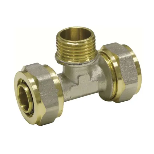 Schraubfitting T-Stück 16mm aus Messing – Dichte Rohrverbindung