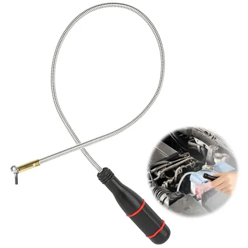 60CM Magnetheber Magnetstabgreifer, Tragbares Biegbares Magnetgreifer mit 500mm Flexibler Schwanenhals,Stabmagnet Stark Flexibel zum Aufnehmen von kleinen Teilen Metallgegenstände