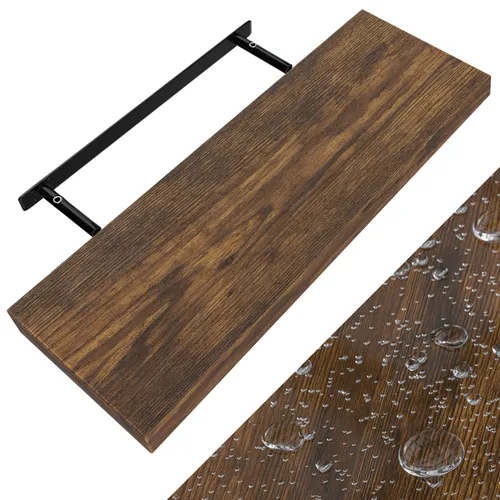 Casaria Wandboard Dunkle Eiche – Hängeregal 70 cm